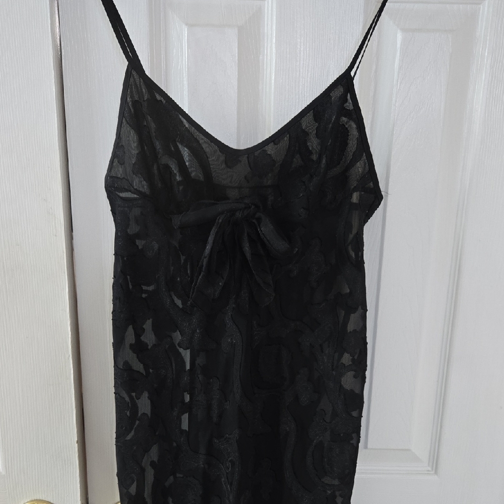 Valentino Black Sheer Lace Dress